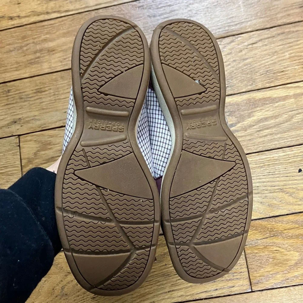 Sperry Top-Sider Womens Angelfish Boat Shoes Burgundy‎ Leather Mesh 7